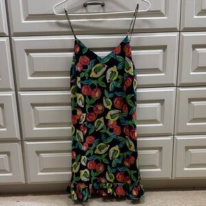 Voom by Joy Han Floral Midi Dress - Black, Red, Green